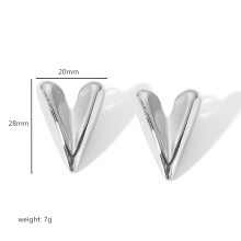 (Style G) Geometric Titanium Steel Ear Jewelry For Women With Round And Elements Square
