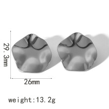 (Style E) Geometric Titanium Steel Ear Jewelry For Women With Round And Elements Square