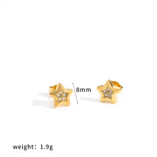 (Gold C) Compact Ear Flower Studs With True Gold Coating For Women Fashionista Female