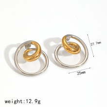 (Style B) Steel Stylish Stainless Ear Pendants Minimalist Design Collection Women Jewelry