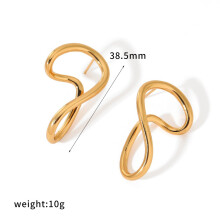 (Style D) Steel Stylish Stainless Ear Pendants Minimalist Design Collection Women Jewelry