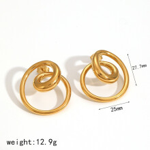 (Style A) Steel Stylish Stainless Ear Pendants Minimalist Design Collection Women Jewelry