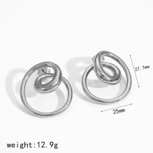 (Style C) Steel Stylish Stainless Ear Pendants Minimalist Design Collection Women Jewelry