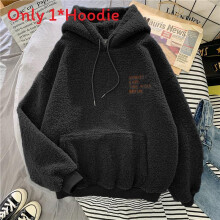 (Black, M) Hoodie Comfortable Girls Sweatshirt With Embroidery For Casual Fashion Outings