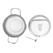Brattopf mit Deckel und Öltemperaturanzeige
