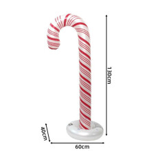 (Red White) Christmas Candy Inflatable Cane Pvc Scene Element For Holiday Decor Yard Indoor