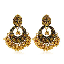 (Gold) Artistic Ethnic Jewelry With Alloy Flower Motif And Sparkling Women For Stones