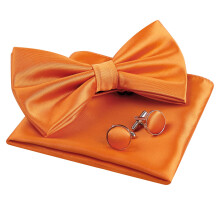 Alizeal Mens Tuxedo Bow Tie, Hanky and Cufflinks Set