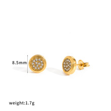 (Gold B) Compact Ear Flower Studs With True Gold Coating For Women Fashionista Female