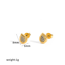 (Gold D) Compact Ear Flower Studs With True Gold Coating For Women Fashionista Female