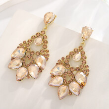 (Gold) Geometric Alloy Fashion Earrings Women Spring Trendy Accessories Gift Jewelry