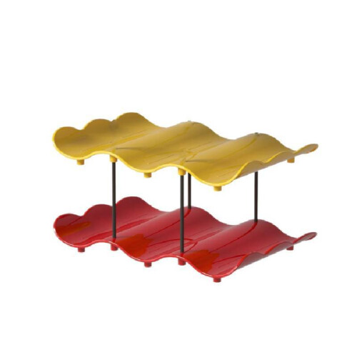 (2 Floor)Creative Wave Shape Plastic Cup Organizer With Multilayer Storage For Kitchen