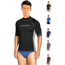 CRESSI Since 1946 - Rash Guard Men's Short Sleeves UPF 50+ Sun Protection Shirts Quick Dry for Swimming Surfing Diving Fishing Beach Pool and Water