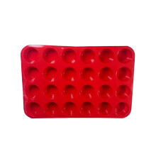 (Red)Modern Silicone Cake Molds 24 Slot Baking Pan For Home Kitchen Dessert Crafting