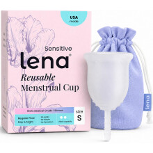 Lena Sensitive Menstrual Cup - Small - Ultra-Soft Reusable Silicone, Clear