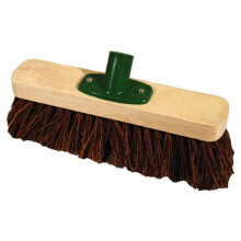Jantex Stiff Bassine Wooden Broom Head with Bracket, 12"