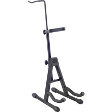 Stagg SV-VN Foldable Violin & Viola Stand with Bow Hook, Black