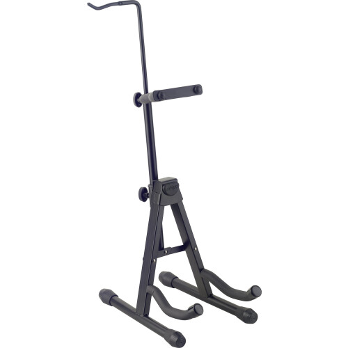 Stagg SV-VN Foldable Violin & Viola Stand with Bow Hook, Black