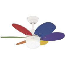 Westinghouse Ceiling Fans 78673 Turbo II One-Light 76 cm Six-Blade Indoor Ceiling Fan, White Finish with Opal Frosted Glass
