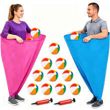 Granny Pants Yard Game, 14Pcs Granny Pants Game, Funny Giant Toss Game with 2 Pants &10 Bouncy Balls & 2 Pump