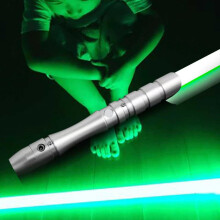 Dueling Metal Lightsaber-38.2inch, 4 Sounds Modes, Rechargeable FX Lightsabers, Perfect for Adults, Xmas Party Favors Gift (Green)