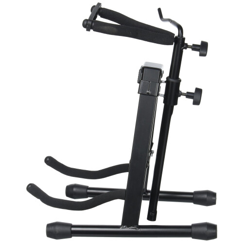 Stagg SV-VN Foldable Violin & Viola Stand with Bow Hook, Black 2