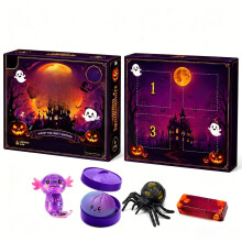 (Set 4)Stress Relief Squishy Toy Pack With Halloween Themes Advent Calendar Blind Box Countdown