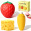 (Fruit Set 3) Stress Squishy Relief Toy Pack With Halloween Themes Advent Calendar Blind Countdown Box 1