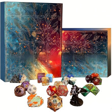 (Style G )Dungeons And Dragons Calendario dell'Avvento Scatola Cieca Conto alla Rovescia Con Dadi Poliedrici Casuali per Fan E Appassionati