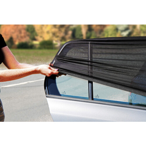 LittleLife Car Window Sun Shades Flexible Stretchy Pull-Over Window 2-Pack 1
