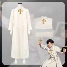 (S)Medieval Priest Cosplay Costume With Polyester Fabric For Halloween Party Play Role