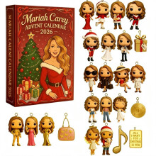 (Mariah Carey)Advent Calendar With Front For Christmas Countdown And Holiday Decor Celebration