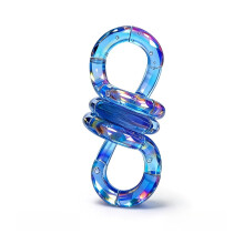 (Crystal Blue)Tango Color Shift Destress Sensory Relief Toy For Kids Relaxation And Activities Diy