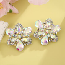 (Colorful) Bloom Chic Earrings Alloy Material Irregular Pattern Bridal Wear Formal Events