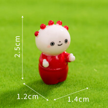 (Red)Estatuetas de animais de resina estilo desenho animado fofo para mesa e decoração de carro