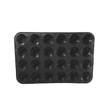 (Black)Moules à gâteaux modernes en silicone 24 fentes pour maison cuisine artisanat dessert