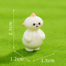 (White)In The Night Garden Resin Animal Figurines Cute Cartoon Style For Desk And Car Decoration