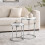Nest 2 Round Tables White High Gloss Chrome Legs 2
