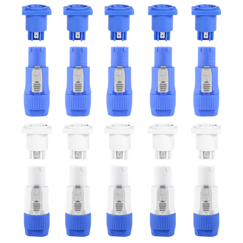 10 Set PowerCON Tipo una NAC3FCA + NAC3MPA-1 Adaptador de Panel de Enchufe de Chasis