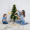 Fiber Optic Christmas Tree Pre Lit Artificial for Home Office Party Green 1PCS 2