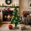Fiber Optic Christmas Tree Pre Lit Artificial for Home Office Party Green 1PCS 1
