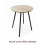 Round Wooden Side Table with Black Metal Legs 2