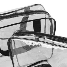 Transparente Kosmetiktaschen 3er Set mit