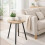 Oak Side Table with Metal Legs Wooden Coffee Table 1