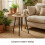 Oak Side Table with Metal Legs Wooden Coffee Table 7