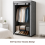 Double Canvas Wardrobe Grey with Opening Doors 7