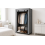 Double Canvas Wardrobe Grey with Opening Doors 8