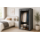 Double Canvas Wardrobe Grey with Opening Doors 10