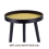 Black Round Coffee Table with Cane Detail Top 2