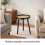 Black Round Coffee Table with Cane Detail Top 3